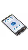 3.5-inch SPI serial port TFT LCD capacitive touch screen display module, 320*480 resolution, IPS version, black.