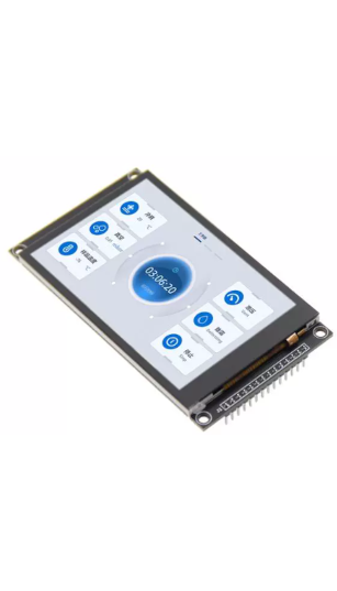 3.5-inch SPI serial port TFT LCD capacitive touch screen display module, 320*480 resolution, IPS version, black.