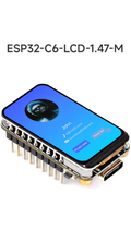 ESP32-C6 1.47-inch LCD screen development board with WiFi 6/Bluetooth 5 and onboard RGB color LEDs.